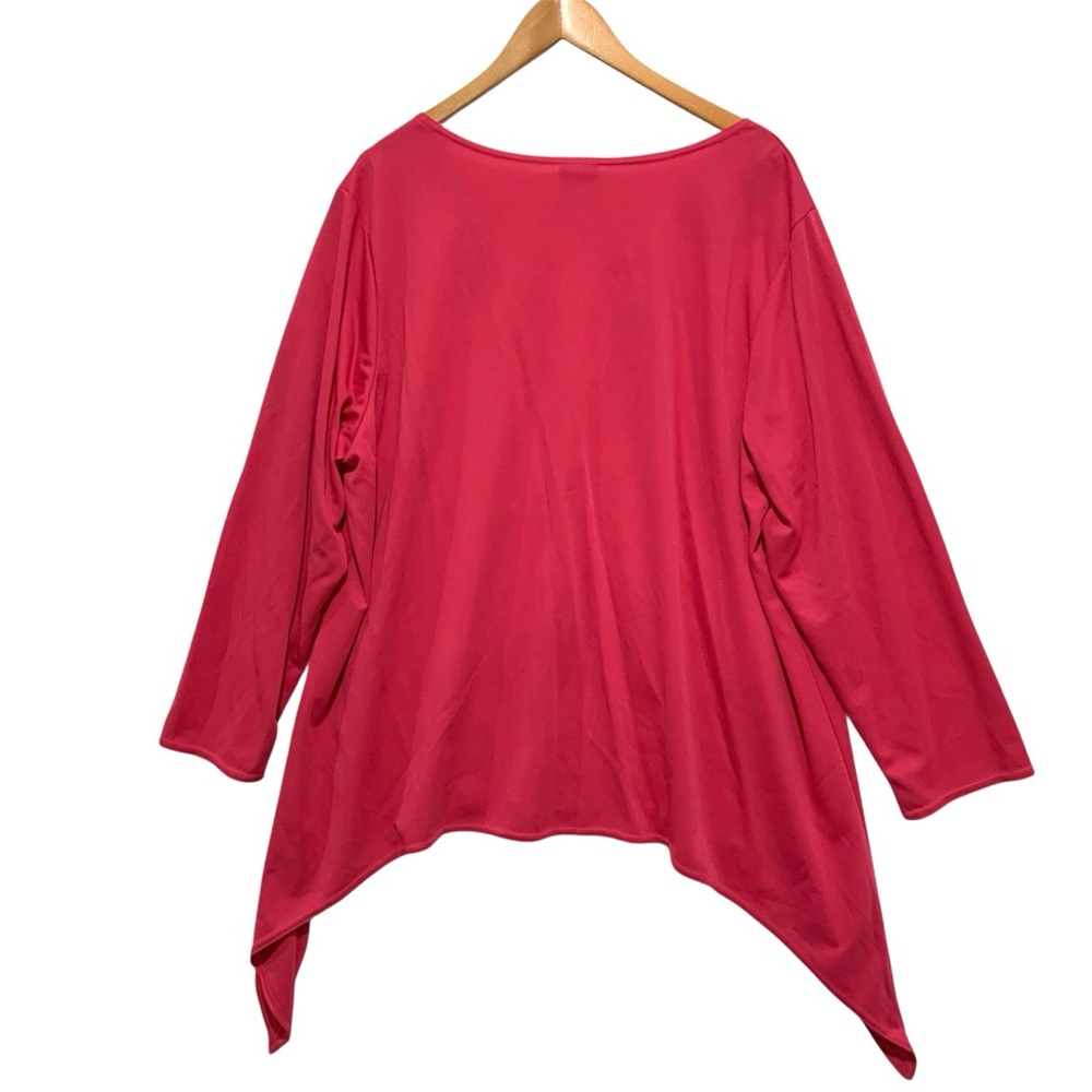 Vintage Antthony Original Women's Pink Tunic Top Assymetrical Size 3X NWT 90s - Picture 2 of 5